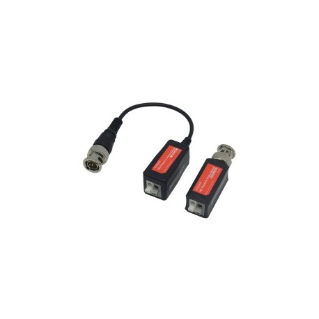 Video Balun, Provision ISR, PTR-101V-HD+, Pasivo con extensión de micro coaxial, Transmisión hasta 200 m