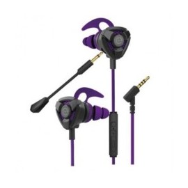 Audífonos con Micrófono, Perfect Choice, EL-995715, 3.5 mm, 1.2 m, Desmontable, Morado, Negro