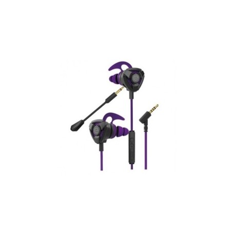 Audífonos con Micrófono, Perfect Choice, EL-995715, 3.5 mm, 1.2 m, Desmontable, Morado, Negro