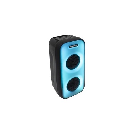 Bocina, Perfect Choice, PC-113058, Inalámbrica, Bluetooth, RGB, Micro SD, Radio FM, Negro