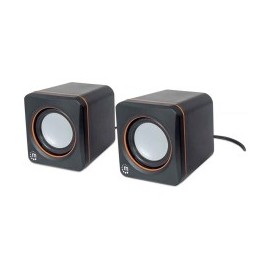 Bocinas, Manhattan, 161435, Serie 2600, USB, Altavoz, Cubo, 3.5 mm