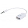 Cable de Audio, Manhattan, 354561, 1 Entrada, 2 Salidas, 3.5 mm, Blanco