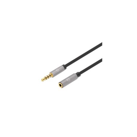 Cable de Audio, Manhattan, 356039, 3.5 mm, 2 m, Macho a Hembra