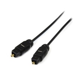 Cable de Audio, StarTech, THINTOS10, TosLink, Audio Digital, SPDIF, Delgado, 3 m, Negro