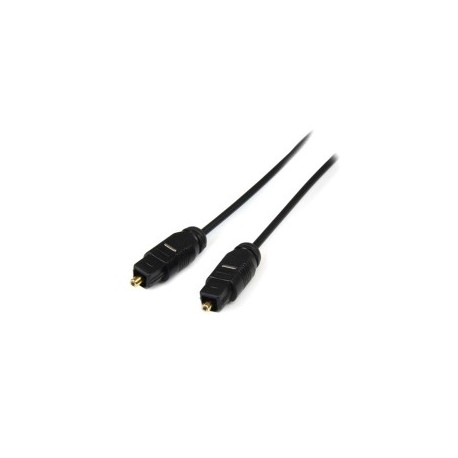 Cable de Audio, StarTech, THINTOS10, TosLink, Audio Digital, SPDIF, Delgado, 3 m, Negro