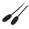 Cable de Audio, StarTech, THINTOS10, TosLink, Audio Digital, SPDIF, Delgado, 3 m, Negro