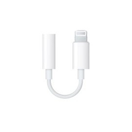 Adaptador, Apple, MMX62AM/A, Lightning a 3.5 mm, Para audífonos, Blanco