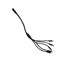 Divisor De Energía, Saxxon, TVN017008,  Tipo Pulpo de 5 Conectores Macho y 1 Conector Hembra, Negro