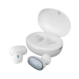 Audífono con Micrófono, Perfect Choice, PC-116844, Bluetooth, Blanco